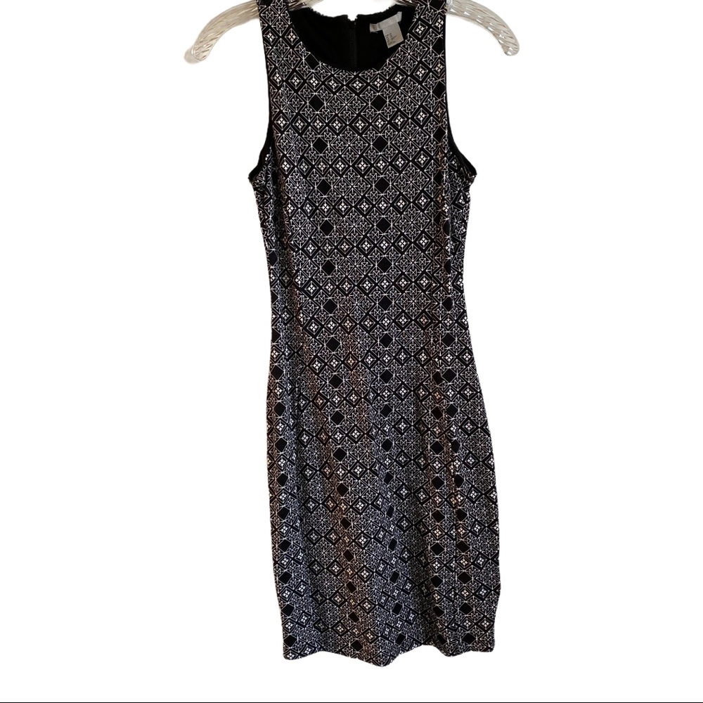 H&M Black/White Pencil Dress